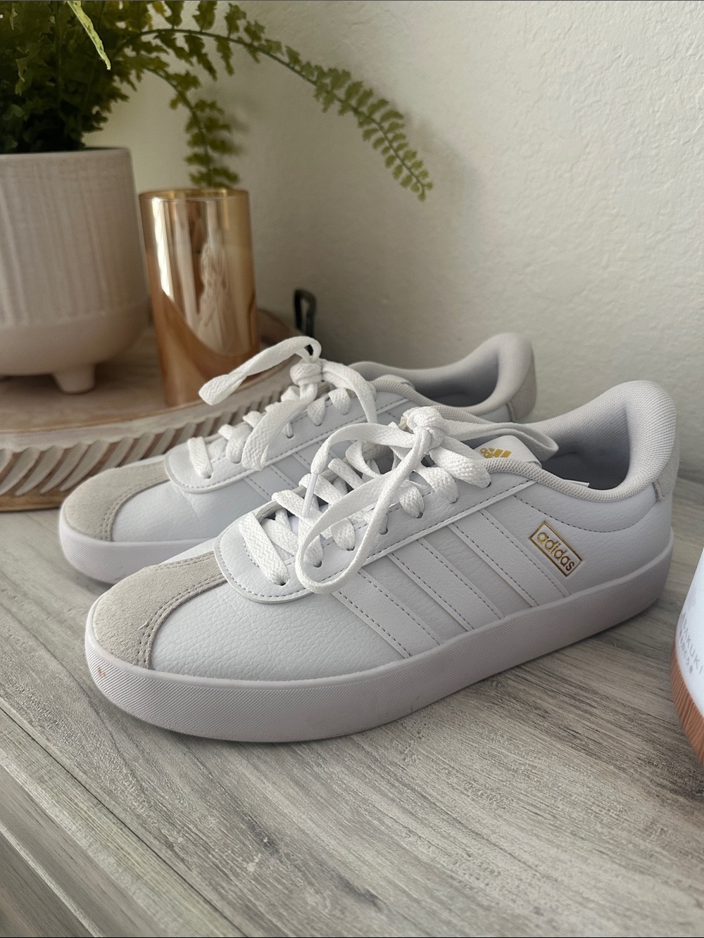 adidas Grand Court 2.0 White Aurora Metallic Sneakers Women’s